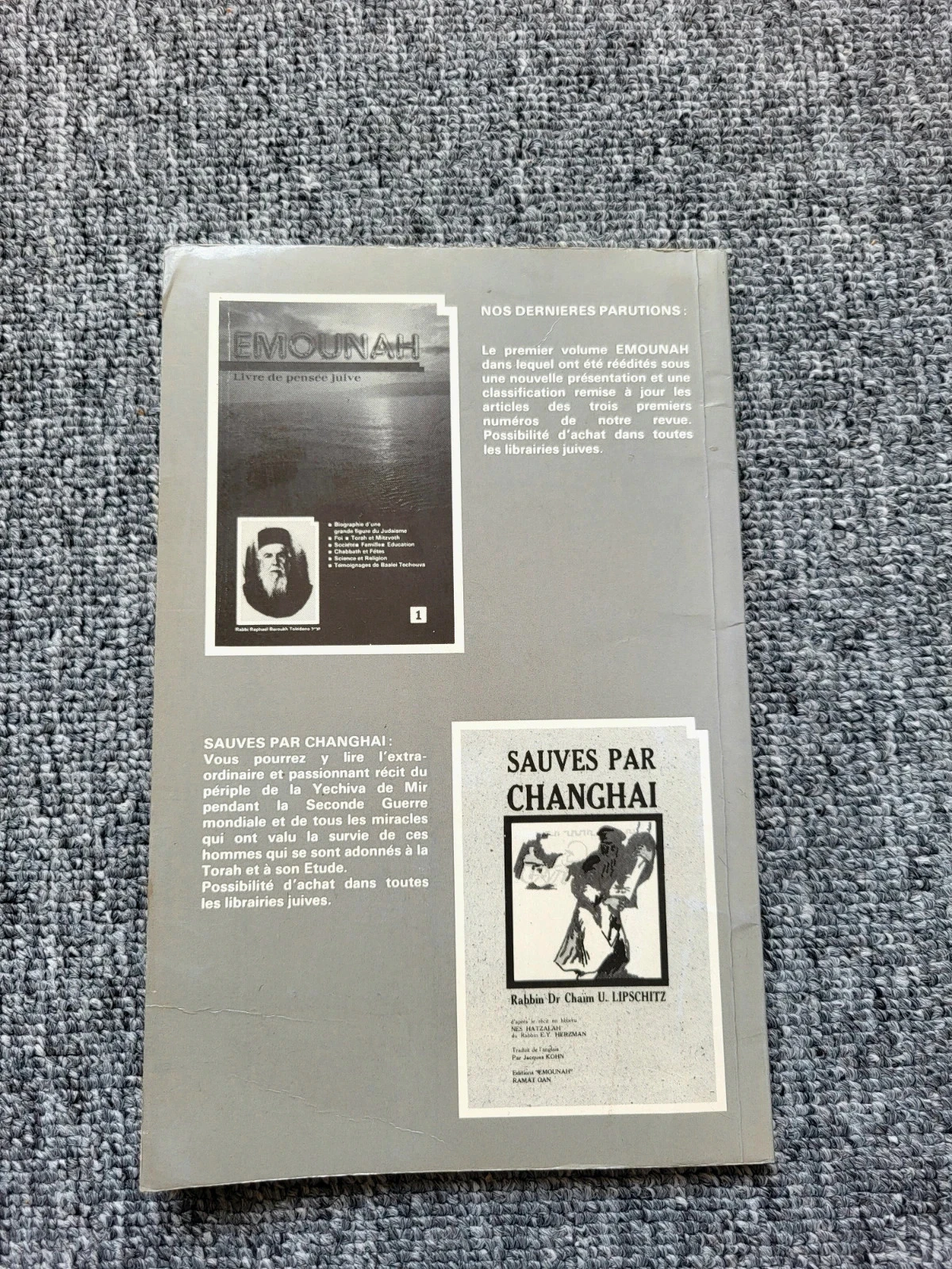 Livre Emounah n° 14 : Pensamento judeu, Torá, Judaísmo (Rabino Abdallah Somekh) - Raro – photo 7